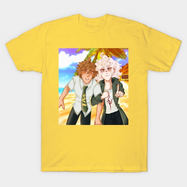 Hinata and Komaeda T-Shirt by jmontesino07